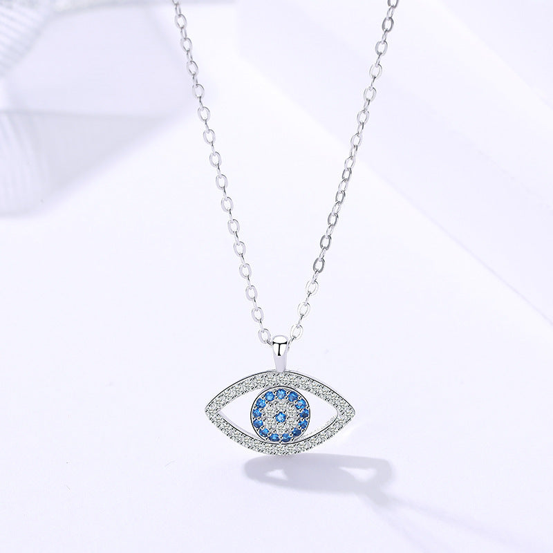 Silver Eye Necklace - Golden Butterfly Jewellery
