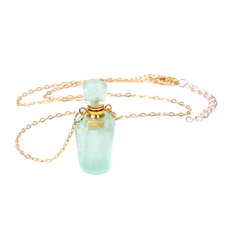 Perfume bottle pendant necklace - Golden Butterfly Jeweller