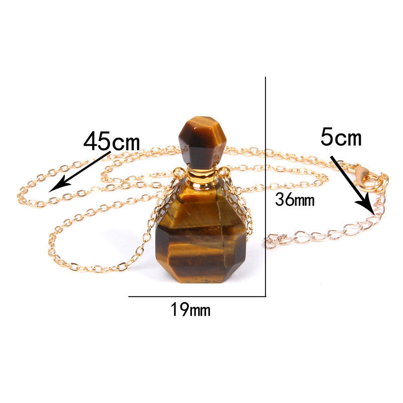 Perfume bottle pendant necklace - Golden Butterfly Jeweller