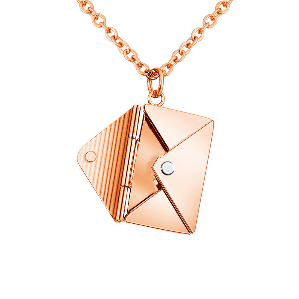 Envelope Necklace - Golden Butterfly Jewellery