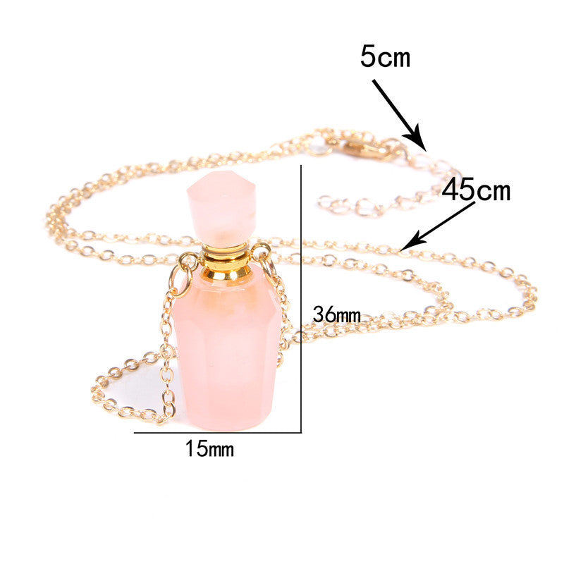 Perfume bottle pendant necklace - Golden Butterfly Jeweller