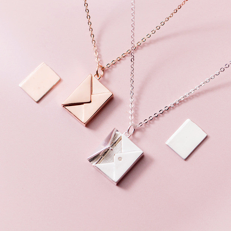 Envelope Necklace - Golden Butterfly Jewellery