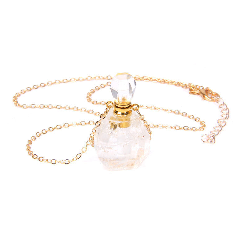 Perfume bottle pendant necklace - Golden Butterfly Jeweller