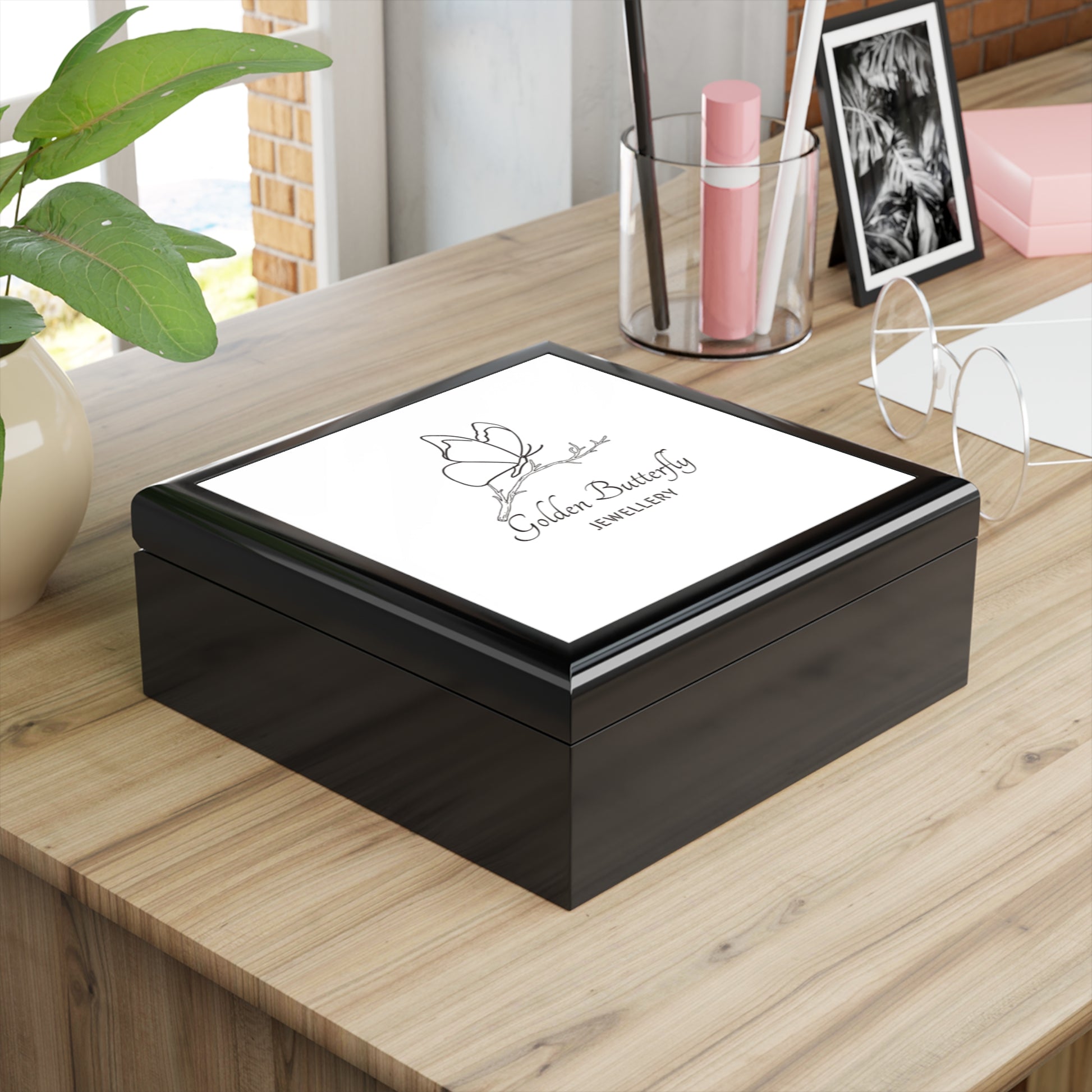 Golden Butterfly  Jewellery  Box - Golden Butterfly Jewellery