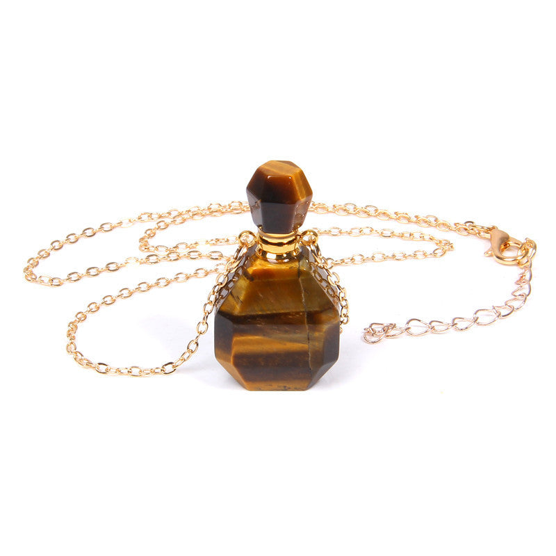Perfume bottle pendant necklace - Golden Butterfly Jeweller