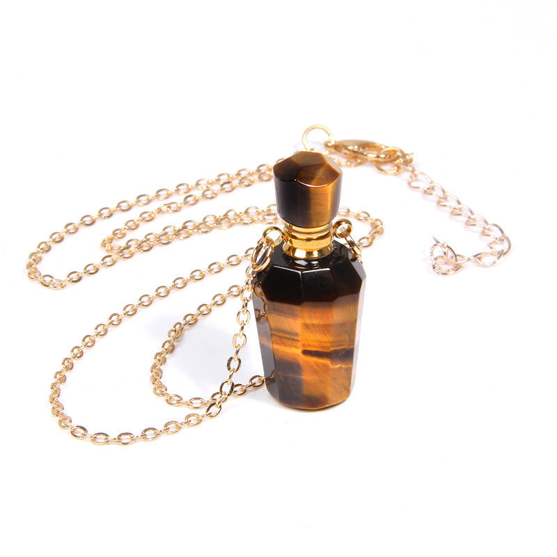 Perfume bottle pendant necklace - Golden Butterfly Jeweller