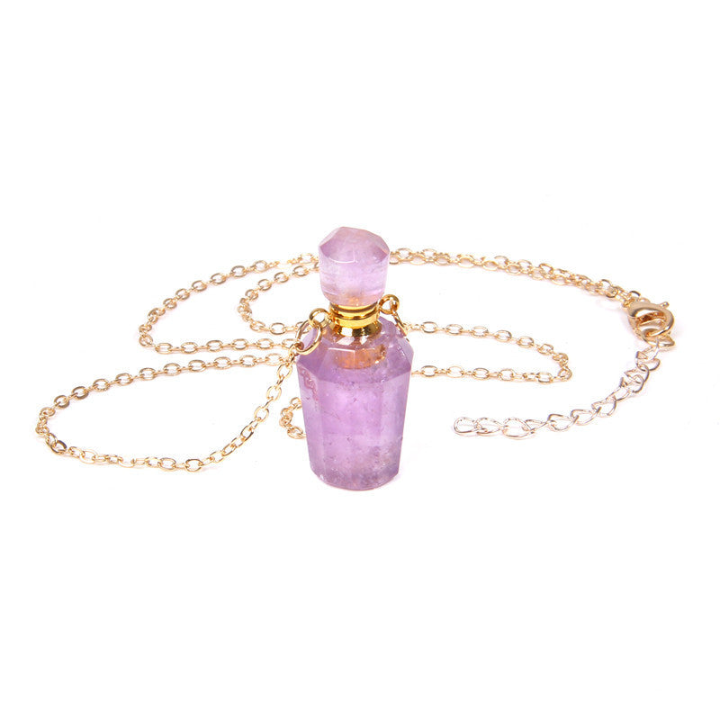Perfume bottle pendant necklace - Golden Butterfly Jeweller