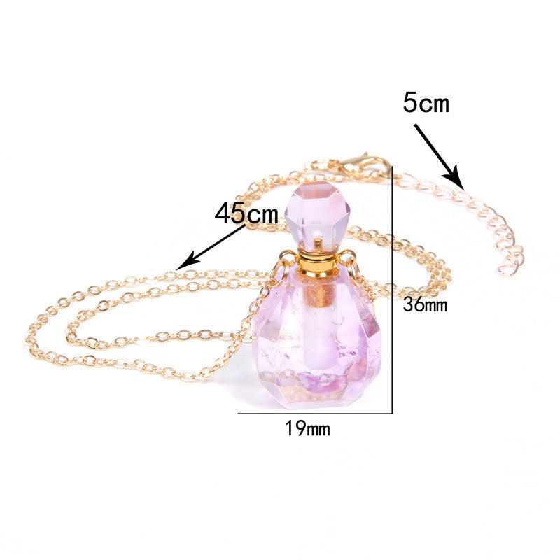 Perfume bottle pendant necklace - Golden Butterfly Jeweller