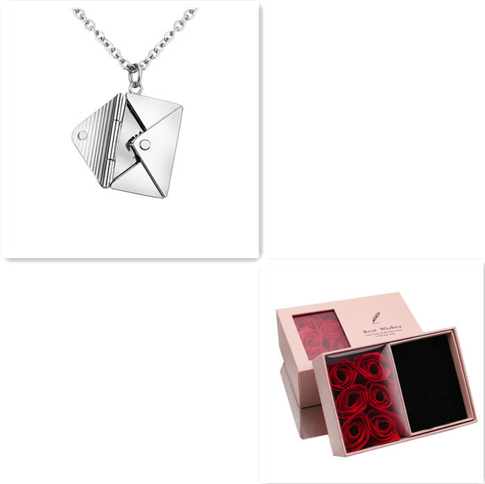 Envelope Necklace - Golden Butterfly Jewellery