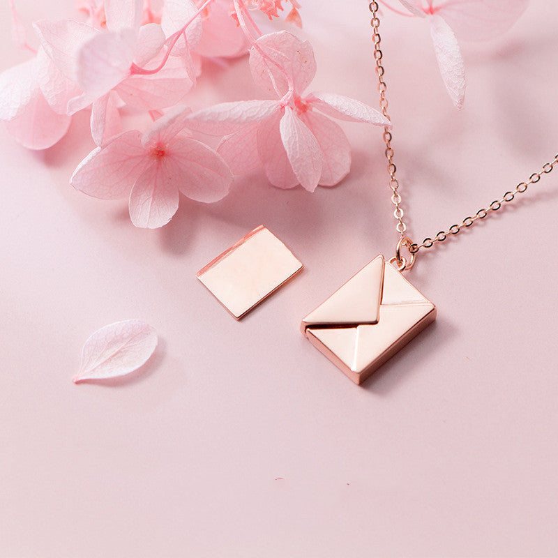 Envelope Necklace - Golden Butterfly Jewellery