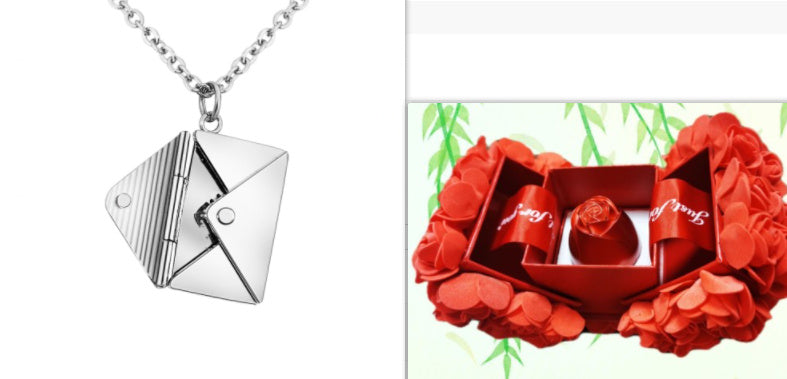 Envelope Necklace - Golden Butterfly Jewellery